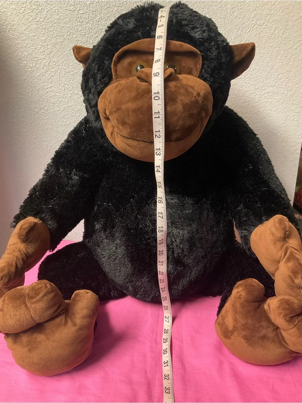 Restored Jumbo Sitting Black & Brown Plush Gorilla Stuffed Animals Plush Toys